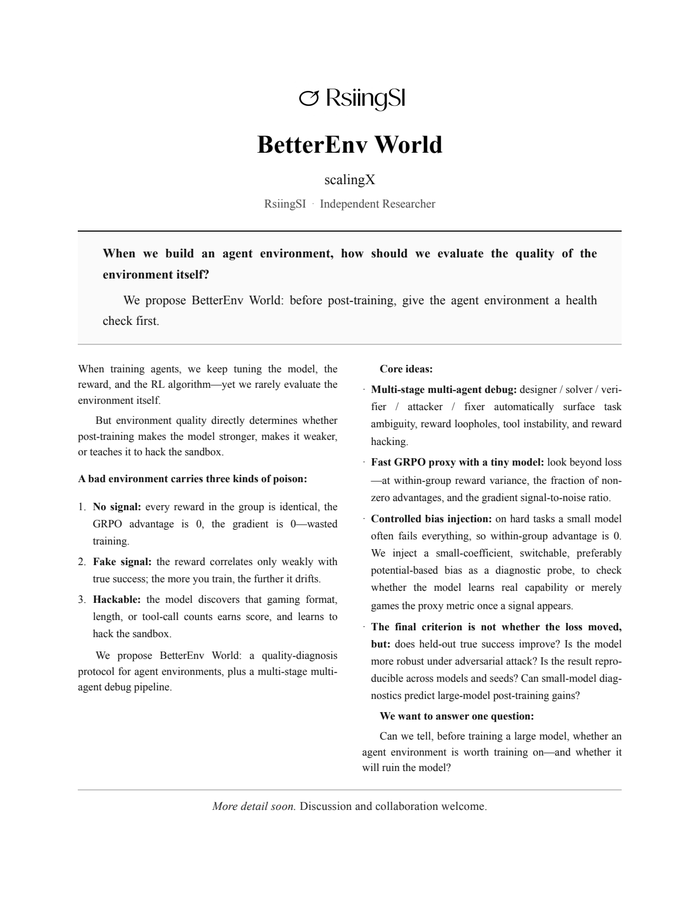 BetterEnv World — first page