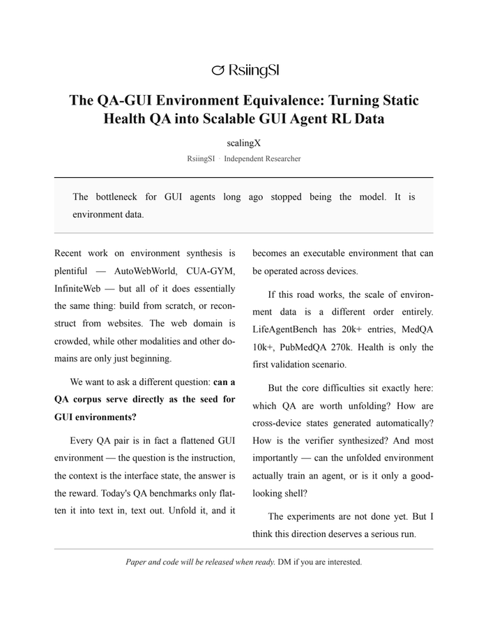 QA-GUI Environment Equivalence — first page