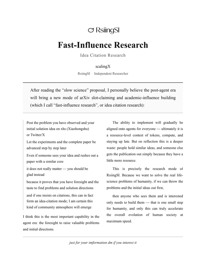 Fast-Influence Research — first page