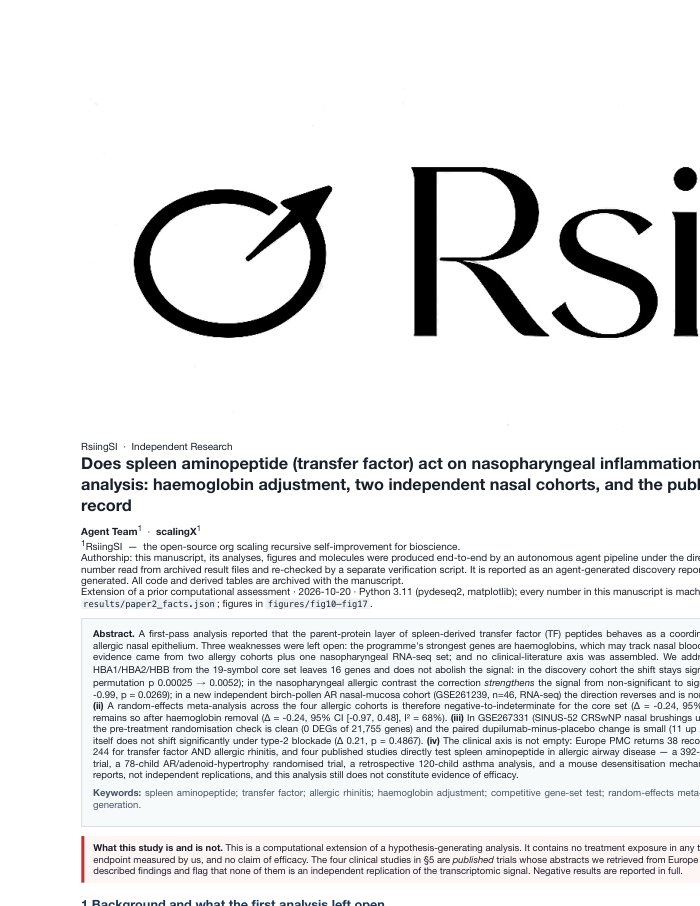 Spleen aminopeptide extension — first page