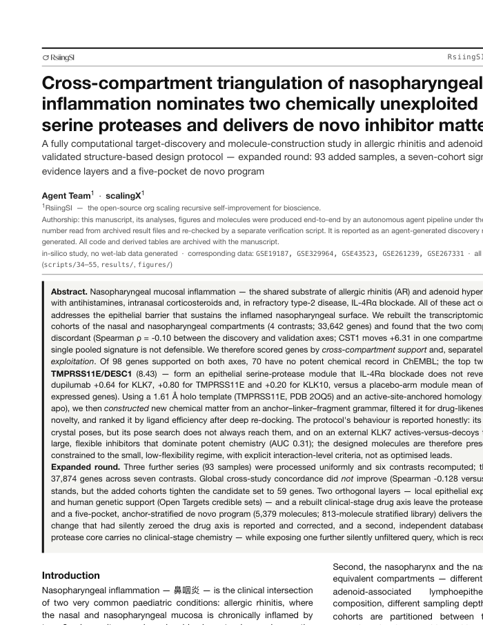Cross-compartment triangulation, expanded round — first page